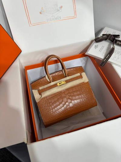 Сумка Hermes из кожи крокодила 20 см