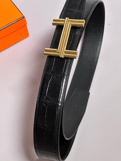 Ремень Hermes из кожи крокодила