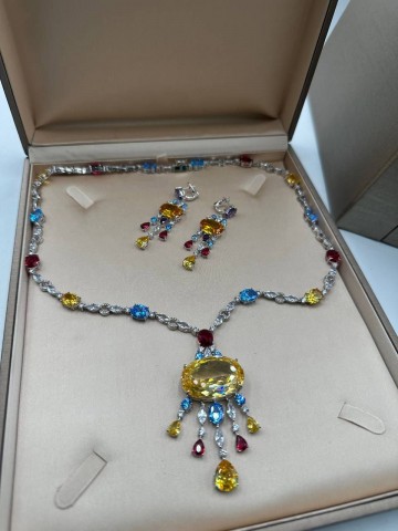Комплект Bvlgari (серьги + колье)