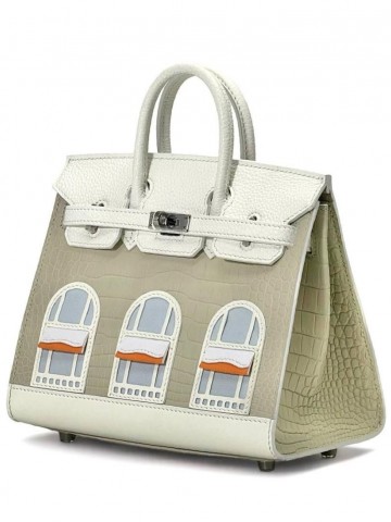 Сумка Hermes из кожи крокодила 20 см