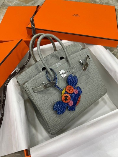 Сумка Hermes из кожи крокодила 25 см