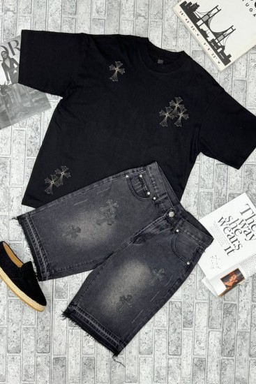 Джинсовые шорты Chrome Hearts