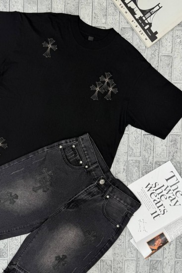 Джинсовые шорты Chrome Hearts