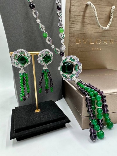 Комплект Bvlgari (серьги + колье)