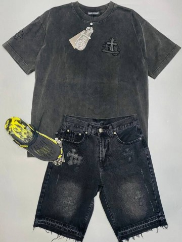 Джинсовые шорты Chrome Hearts