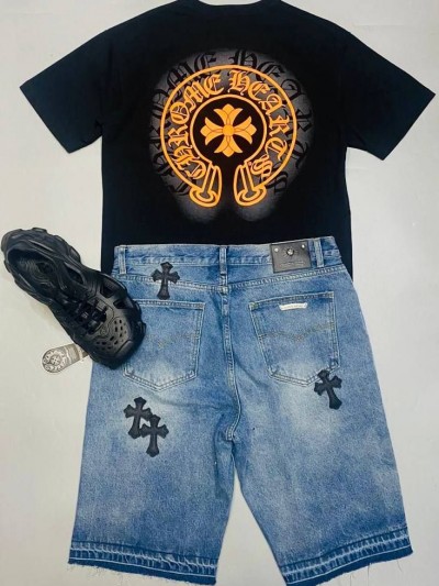 Джинсовые шорты Chrome Hearts