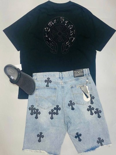 Джинсовые шорты Chrome Hearts