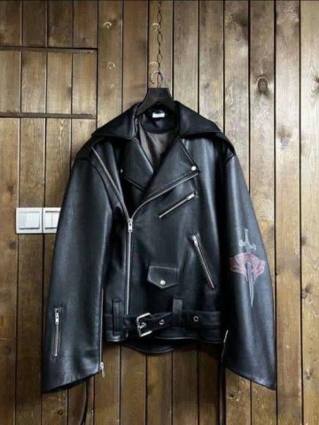 Кожаная куртка Chrome Hearts