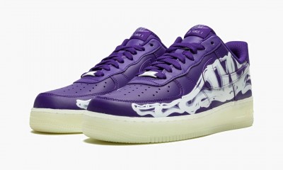 Nike Air Force 1 Low '07 QS Purple Skeleton Halloween