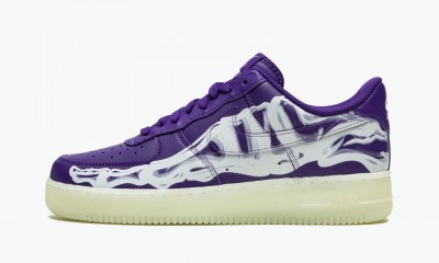 Nike Air Force 1 Low '07 QS Purple Skeleton Halloween