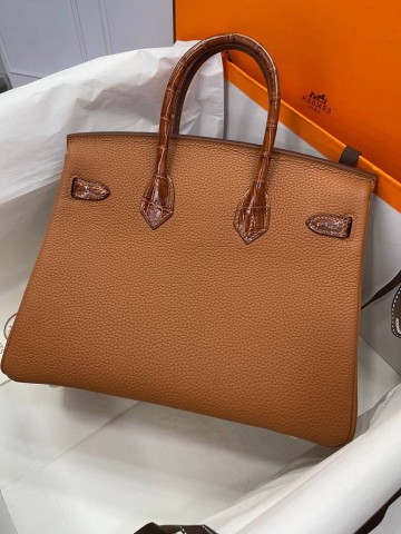 Сумка Hermes из кожи крокодила 25 см