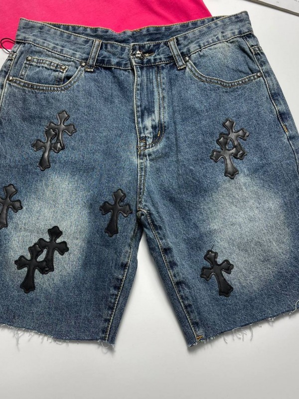 Джинсовые шорты Chrome Hearts