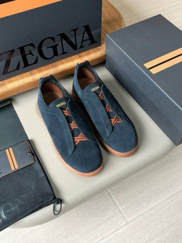 Замшевые кеды Zegna