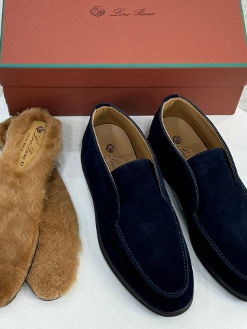 Лоферы Loro Piana с меховой стелькой
