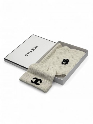 Комплект CHANEL (шапка + шарф)