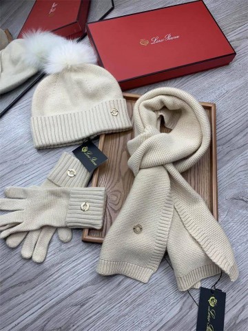 Комплект Loro Piana (шапка + перчатки + шарф)