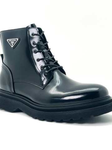 Ботинки Prada Brushed leather combat
