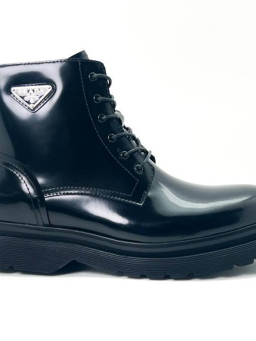 Ботинки Prada Brushed leather combat