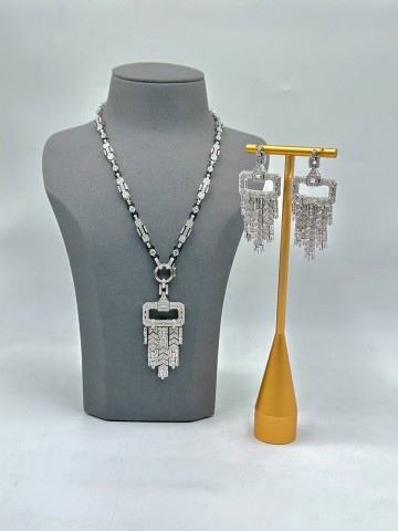 Набор Cartier (кулон + серьги)