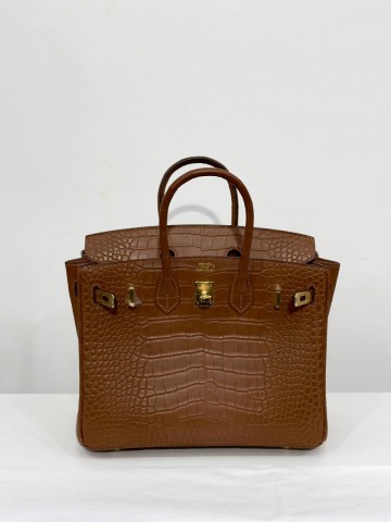 Сумка Hermes из кожи крокодила 25 см