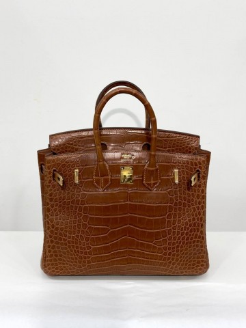 Сумка Hermes из кожи крокодила 25 см