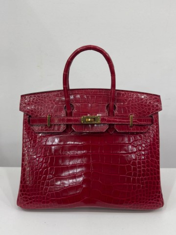 Сумка Hermes из кожи крокодила 25 см
