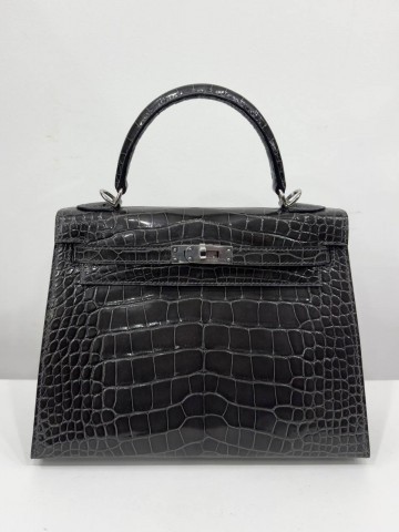 Сумка Hermes из кожи крокодила 25 см