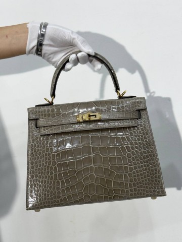 Сумка Hermes из кожи крокодила 25 см