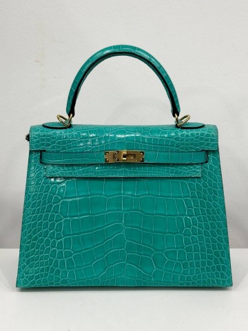 Сумка Hermes из кожи крокодила 25 см