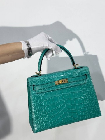 Сумка Hermes из кожи крокодила 25 см