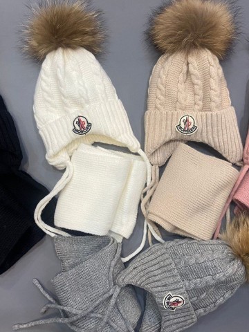 Комплект Moncler (шапка + шарф)