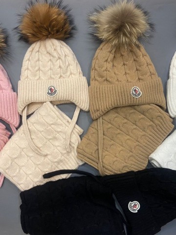 Комплект Moncler (шапка + шарф)