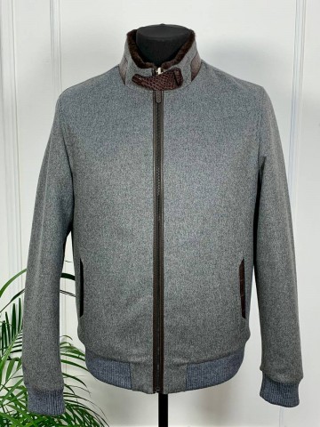 Куртка Brunello Cucinelli вставка из кожи крокодила