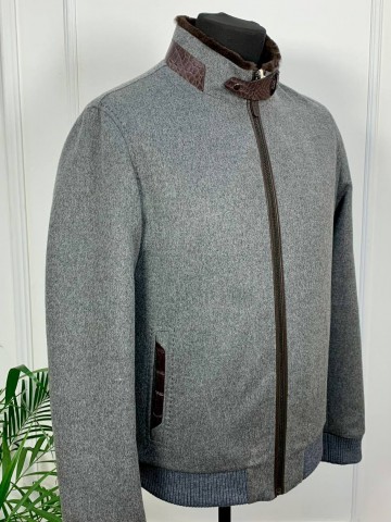 Куртка Brunello Cucinelli вставка из кожи крокодила