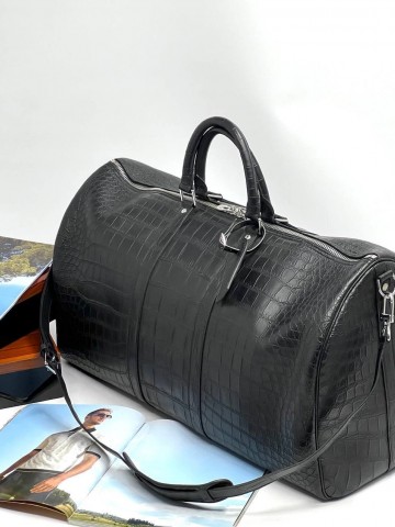 Дорожная сумка Louis Vuitton из кожи крокодила