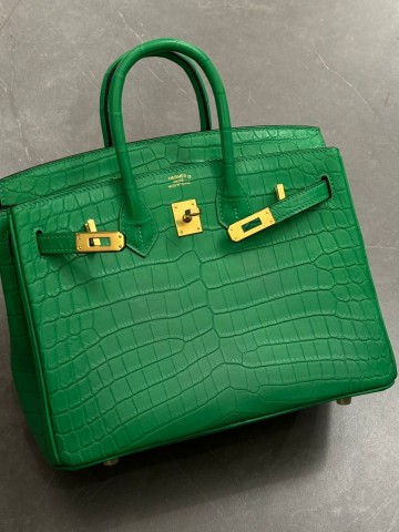 Сумка Hermes из кожи крокодила 25 см