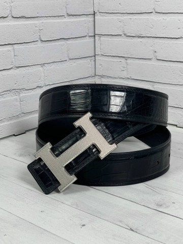 Ремень Hermes из кожи крокодила