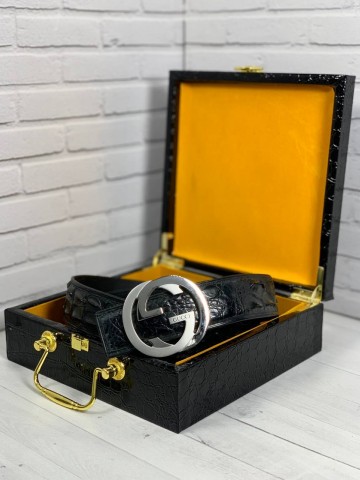 Ремень Gucci из кожи крокодила