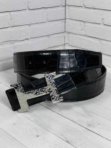 Ремень Hermes из кожи крокодила