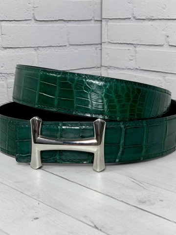 Ремень Hermes из кожи крокодила