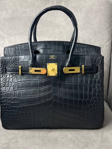 Сумка Hermes из кожи крокодила 25 см