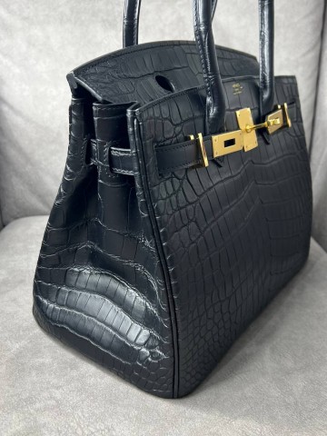 Сумка Hermes из кожи крокодила 25 см