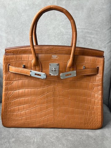 Сумка Hermes из кожи крокодила 30 см