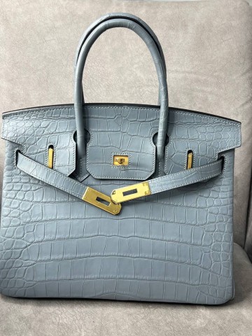 Сумка Hermes из кожи крокодила 30 см
