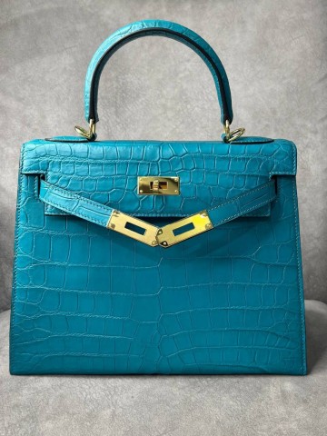 Сумка Hermes из кожи крокодила 25 см