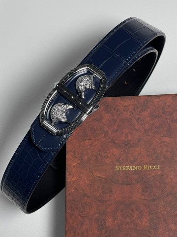 Ремень Stefano Ricci из кожи крокодила