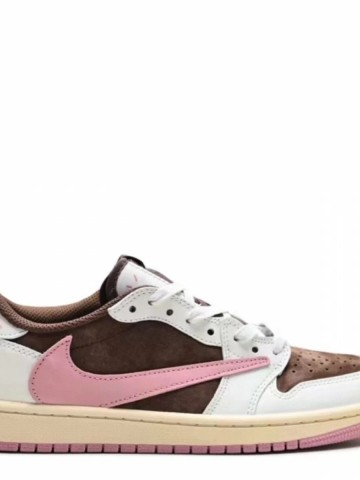 Кеды Travis Scott x Air Jordan 1 Pink Oxford