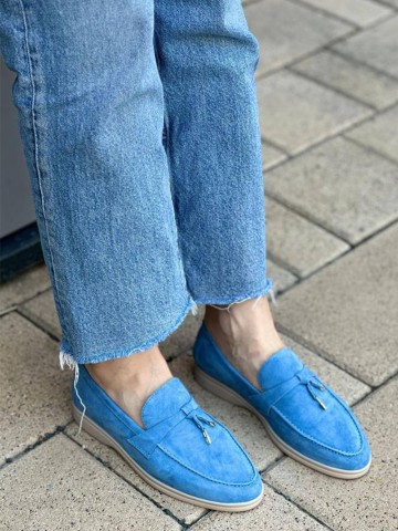 Женские замшевые лоферы Loro Piana Open Walk