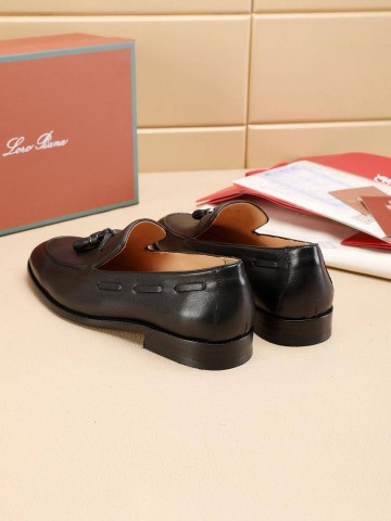 Кожаные лоферы Loro Piana tassel - Black