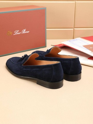 Замшевые лоферы Loro Piana tassel - Navy